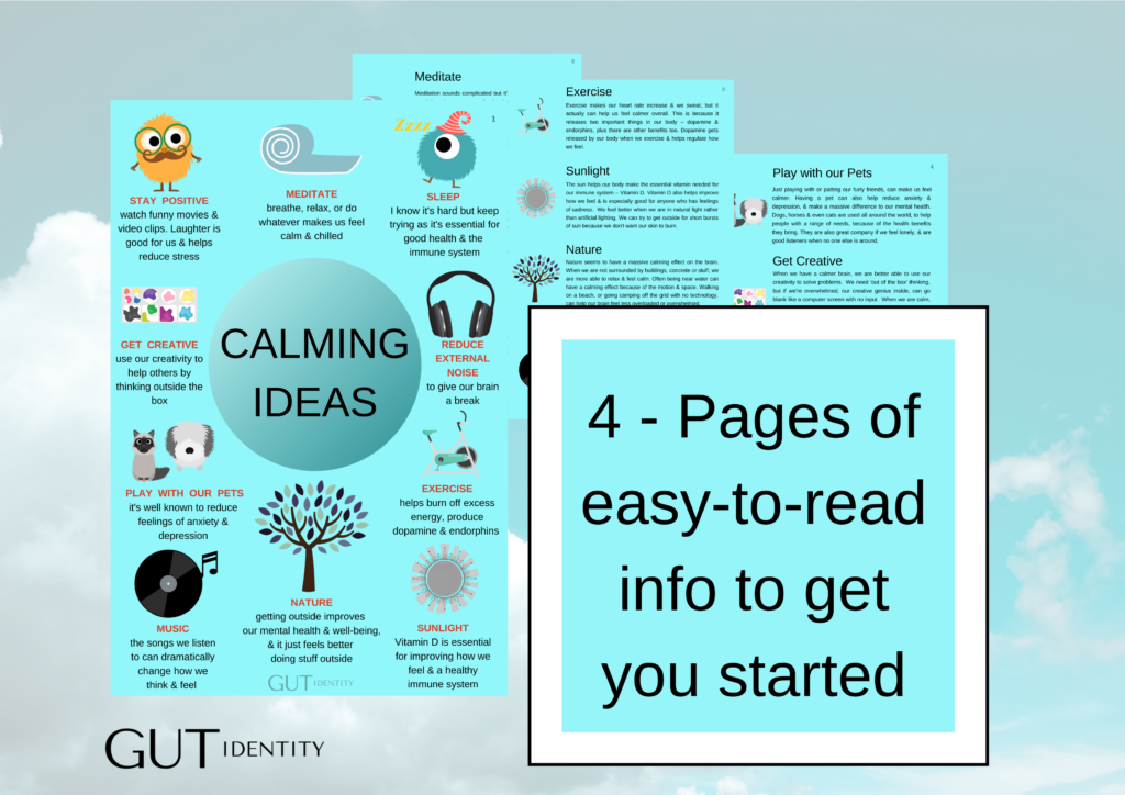 4 Page InfoEBook on Calming Ideas for Children by Gutidentity - Emma Beynon