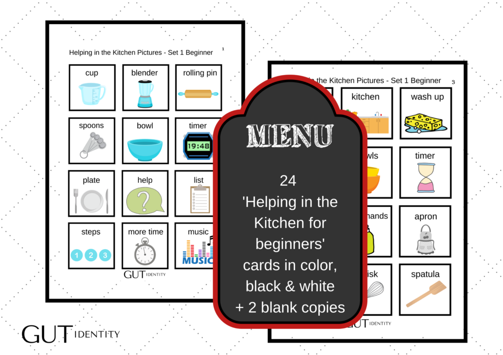 Kitchen Helper Visual Aids for Children and Young People by Gutidentity Emma Beynon