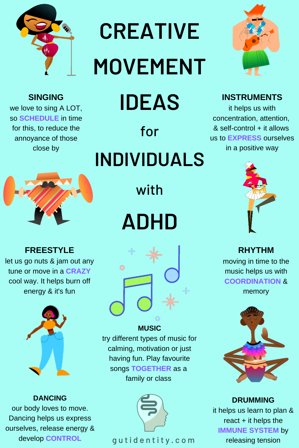 Creative Movement Ideas for Children with ADHD by Gutidentity