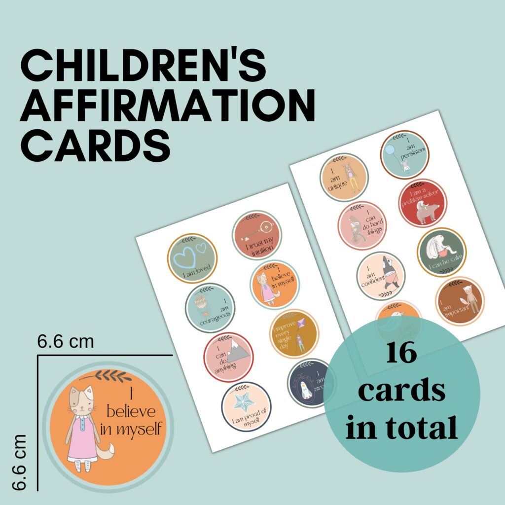 Children's Affirmation Cards by Gutidentity