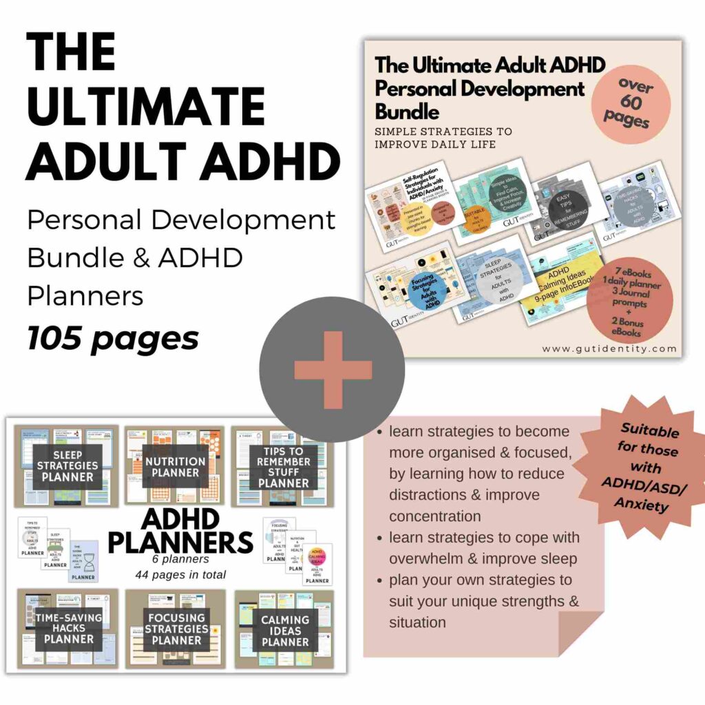 The Ultimate Adult ADHD Personal Development Bundle and ADHD Planners by Gutidentity