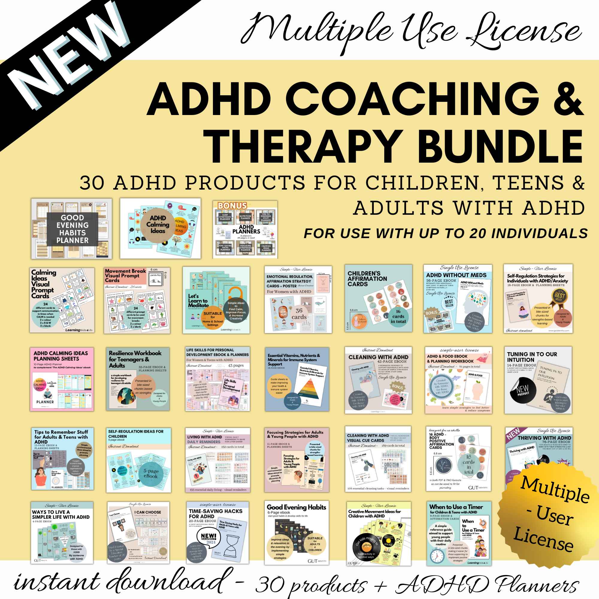 ADHD Coaching and Therapy Bundle by Gutidentity