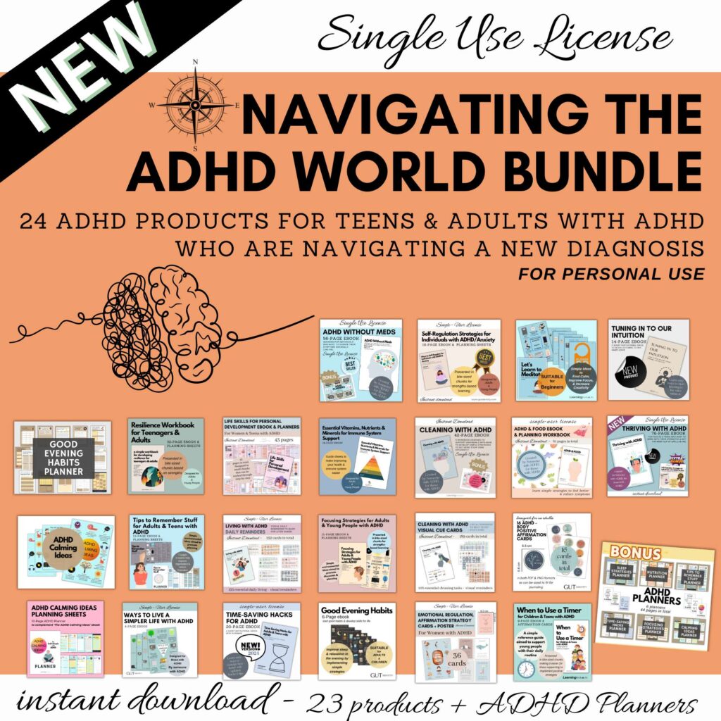 Navigating the ADHD World Bundle for Adults and Teens with ADHD by Gutidentity