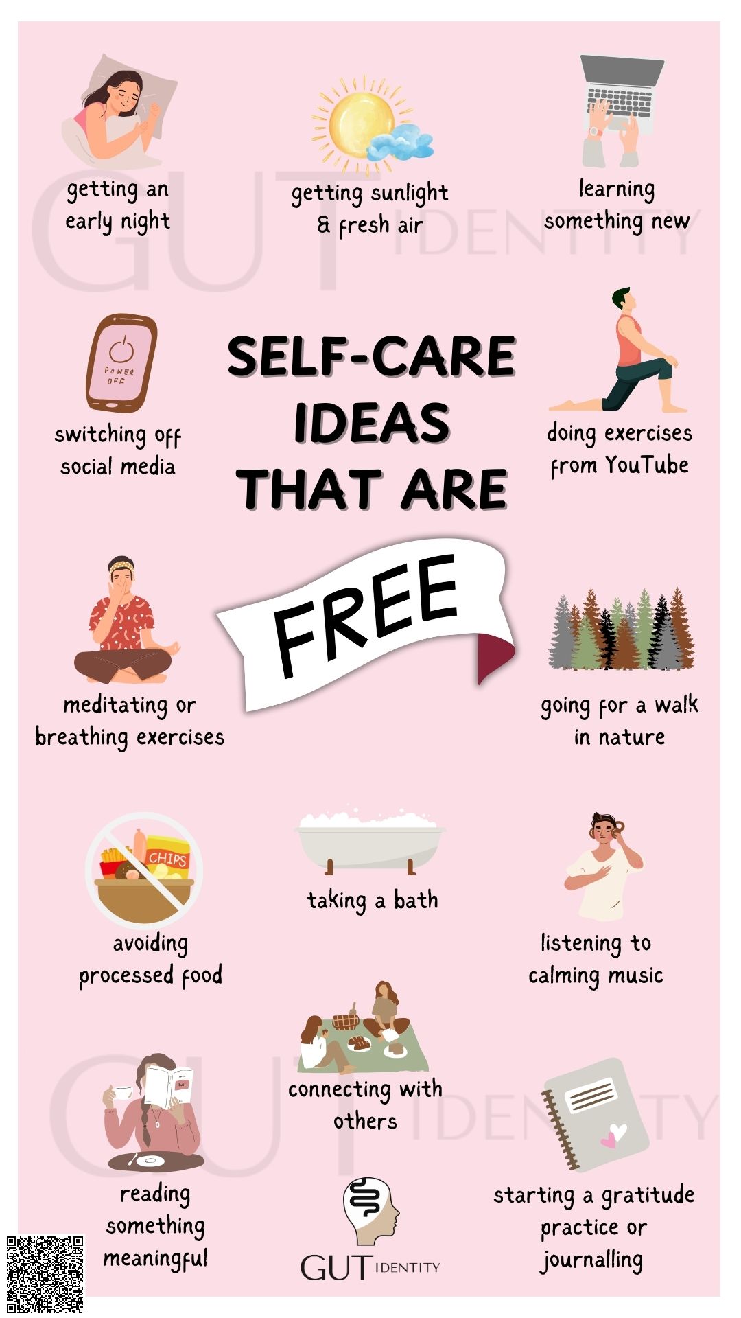 Self-Care Ideas That are Free by Gutidentity