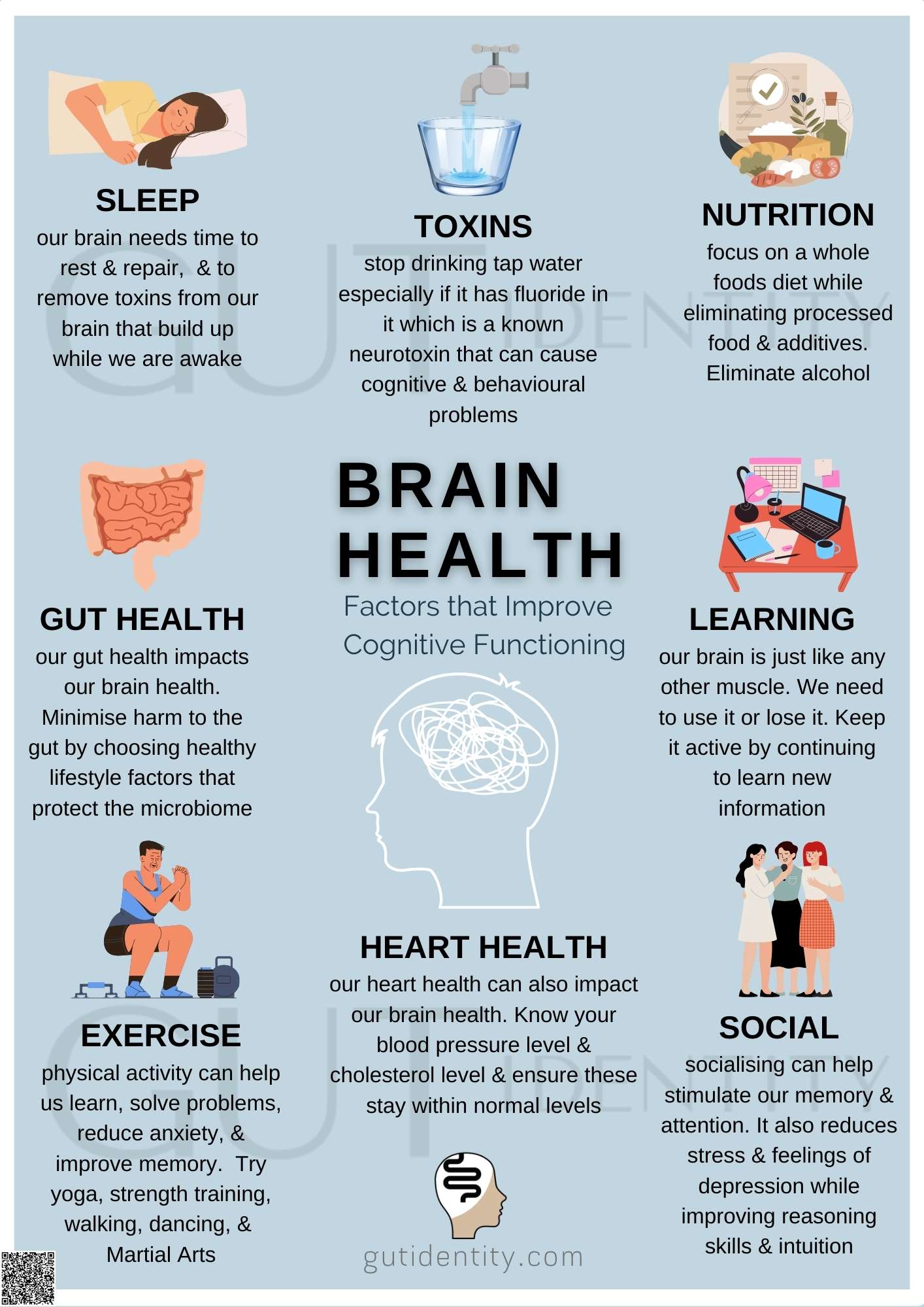 Brain Health – Factors that Improve Cognitive Functioning by Gutidentity